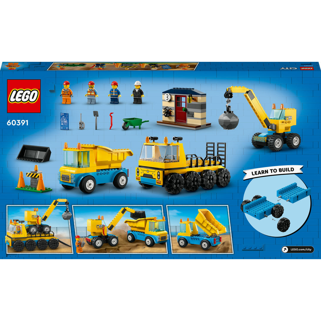 LEGO city kiepwagen bouwtruck en sloopkraan  (235 onderdelen)