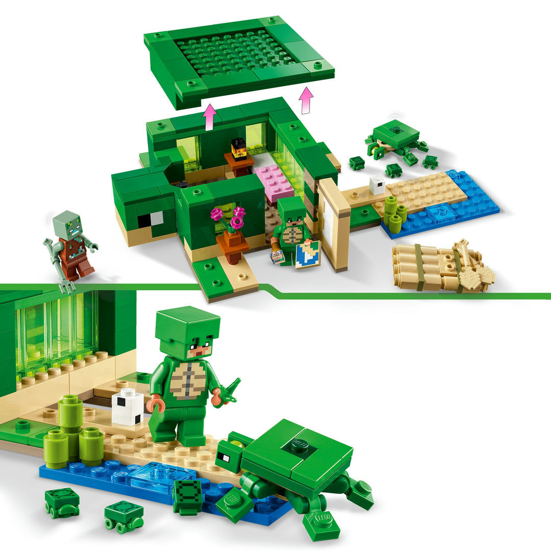 LEGO minecraft het schildpadstrandhuis model