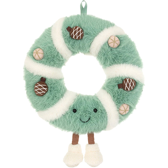 jellycat amuseable knuffelkerstkrans - 34 cm | A2AW | 