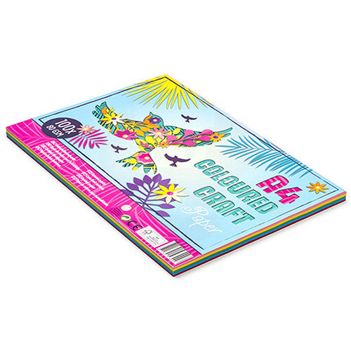 A4 knutselpapier 80 gsm in 5 kleuren - 100st | SC930 | 1