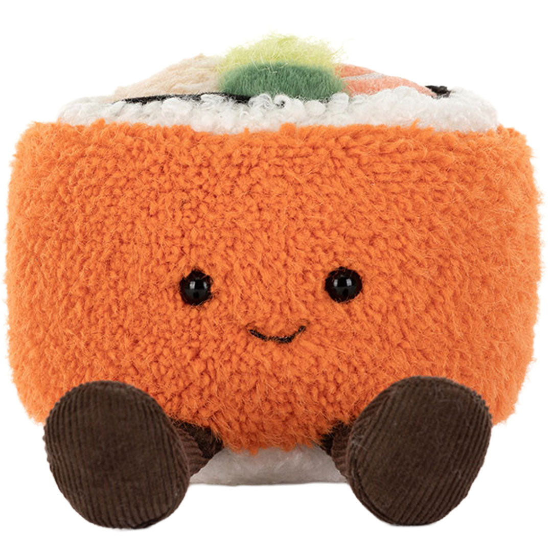 jellycat amuseables knuffelsushi codhi californian roll - 9 cm | A4CAL | 3