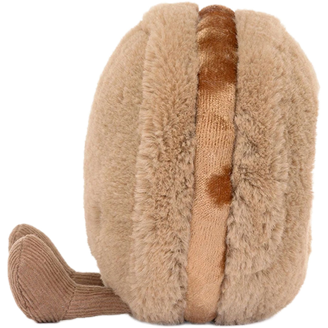 jellycat amuseables knuffelmacaron chocola - 12 cm