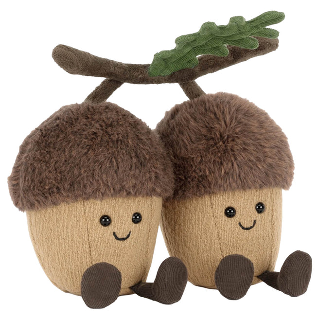 jellycat amuseables knuffeleikelnoten ort & tum acorns - 18 cm | A6PAC | 