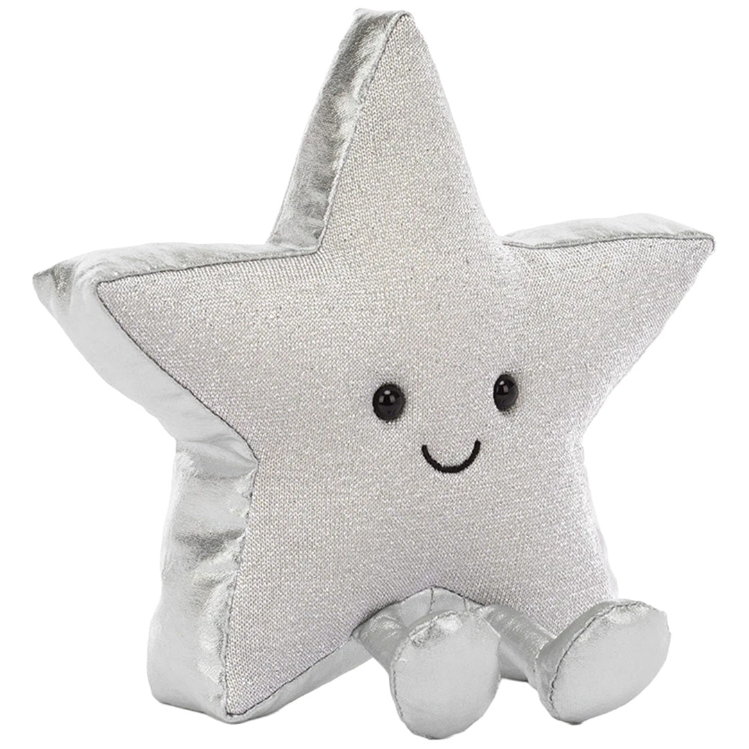 jellycat amuseable knuffelster silver - 17 cm