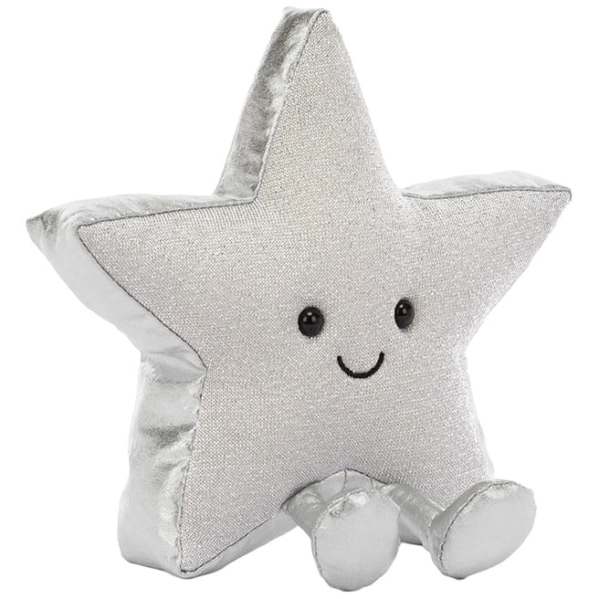 jellycat amuseable knuffelster silver - 17 cm