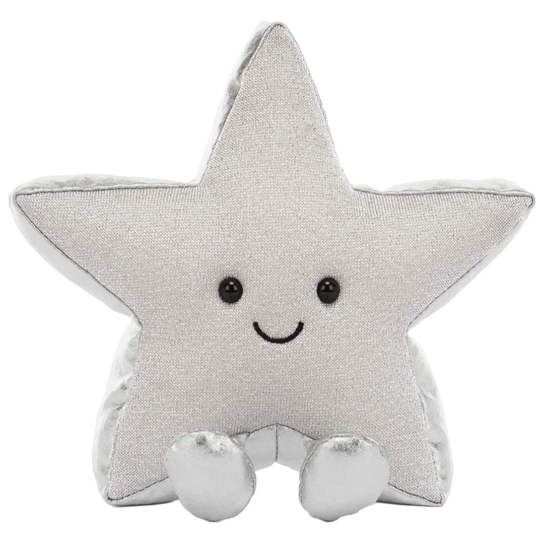 jellycat amuseable knuffelster silver - 17 cm