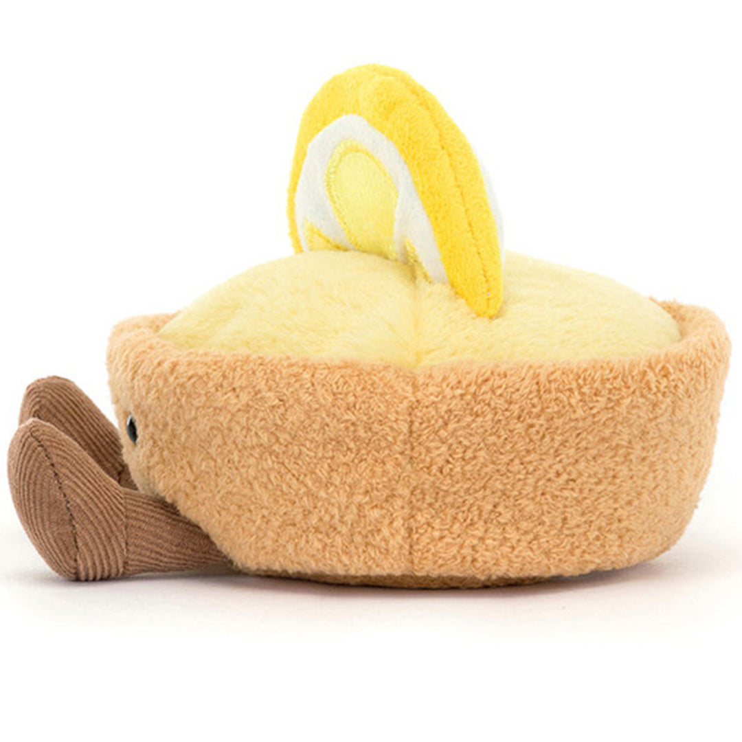 jellycat amuseables knuffeltaartje met citroen - 11 cm