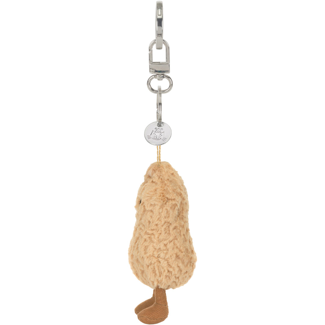 Jellycat sleutelhanger Amuseables Pinda van de zijkant gezien