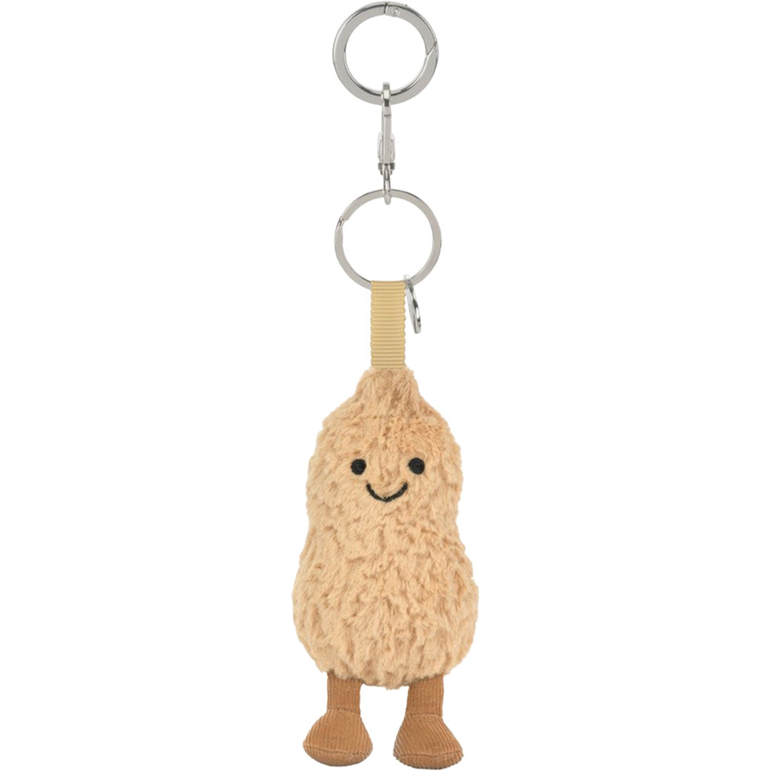 Jellycat sleutelhanger Amuseables Pinda hangend aan een metalen ring