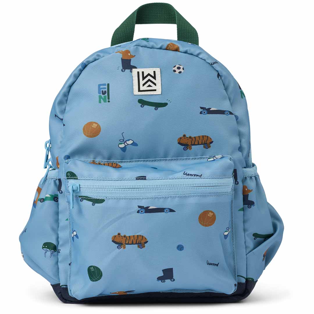 liewood peuterrugzak andreas - fun - beach blue - 27 cm | LW19643 | 1