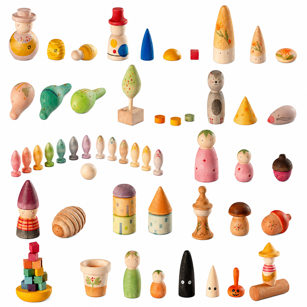 grapat verrassingsdoosje met houten figuren - editie 5 - assorti | Art26-294 | 4