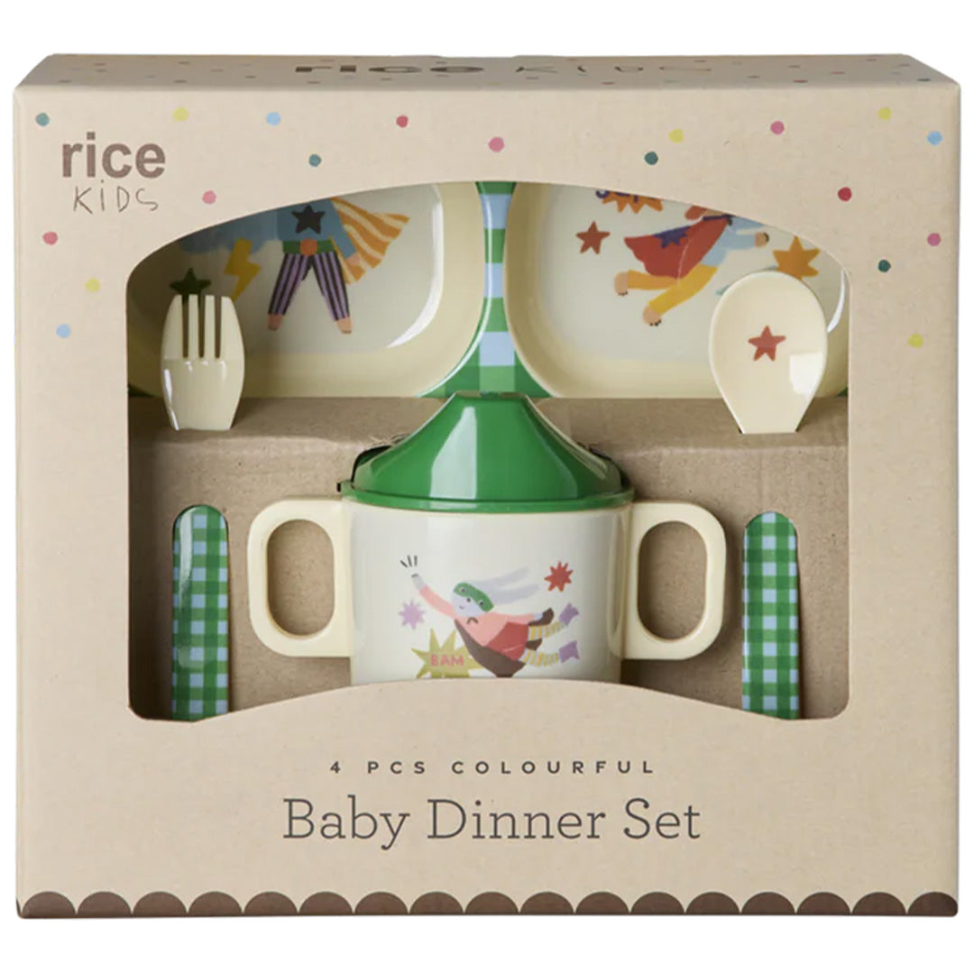 rice baby eetset hero - groen - 4st | BABOX-4ZHERO | 