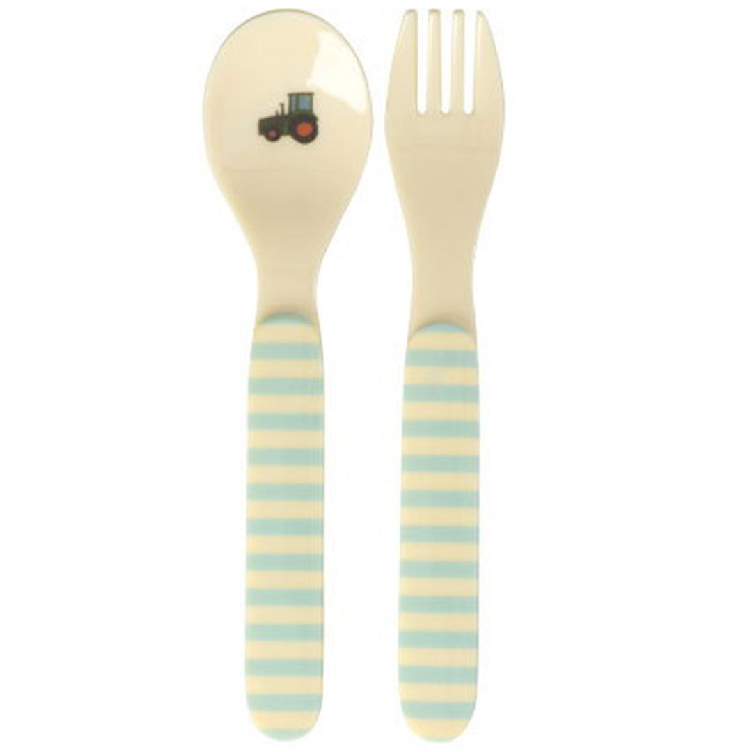 rice kinderbestek abc - blue - 2 st