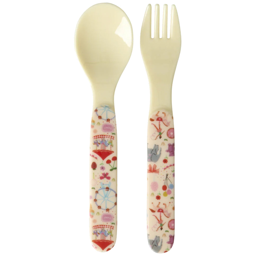 rice kinderbestek fun fair - roze - 2 st |  BABSF-FUFAI | 