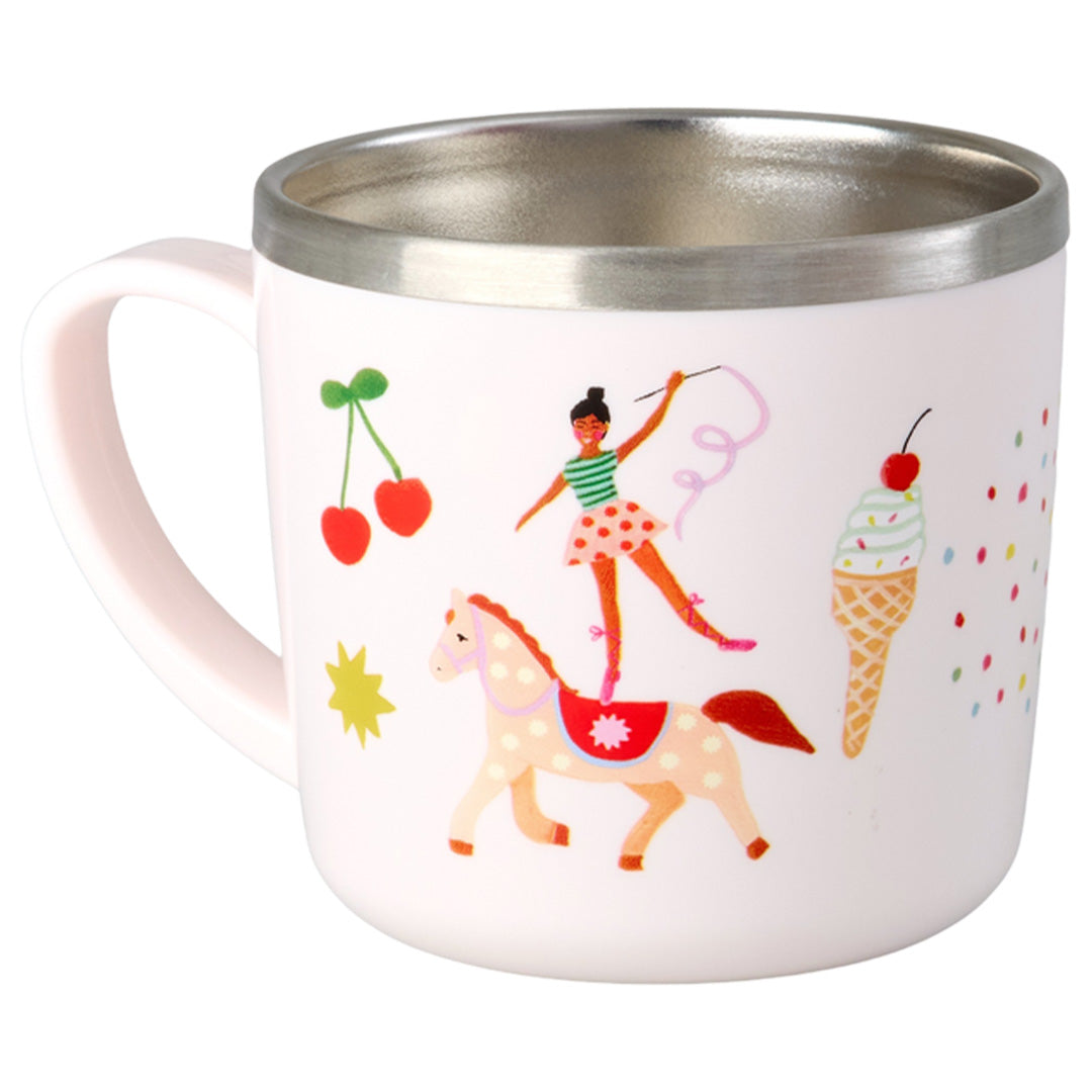 rice rvs kinderbeker fun fair - roze - 260 ml | BACUP-STFUFAI | 