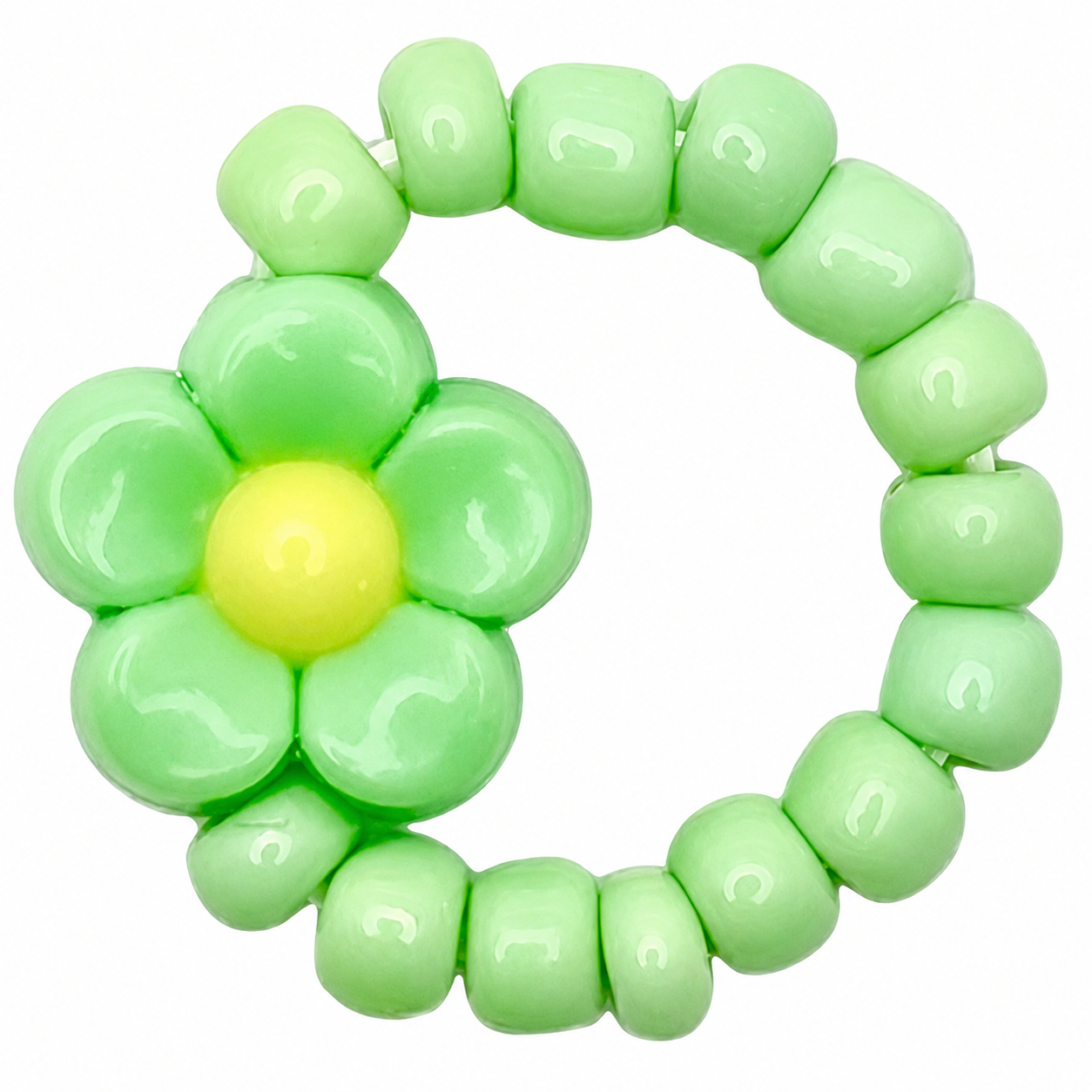 ratatam ring met bloem groen | RG-FLO03 | 