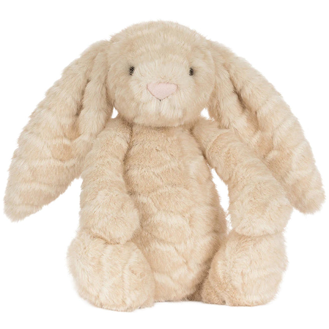 Jellycat knuffelkonijn franilla luxe in het beige gezien vanaf de voorkant