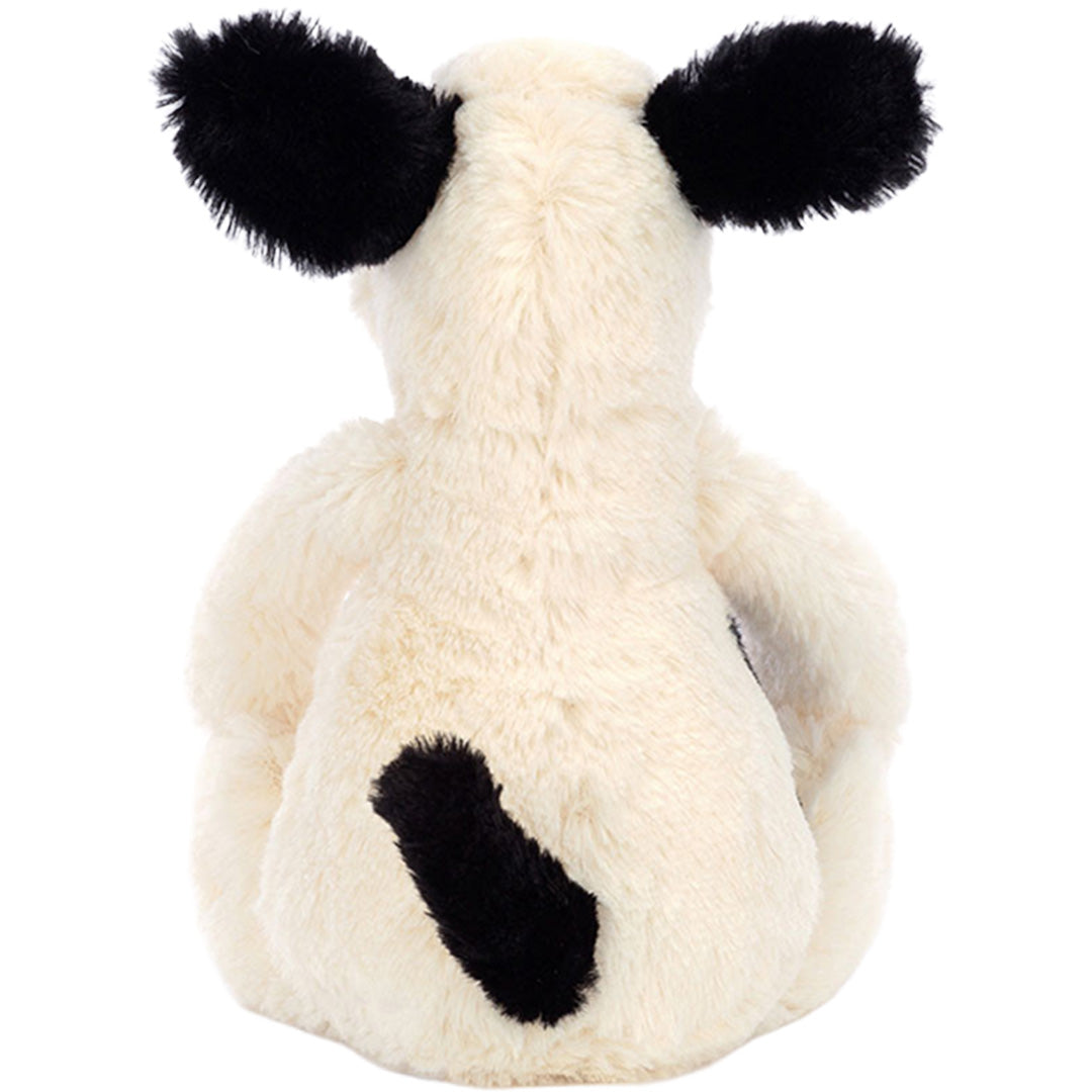 jellycat knuffelhond bashful rufferty black & cream puppy - 18 cm | BASS6BCP | 3