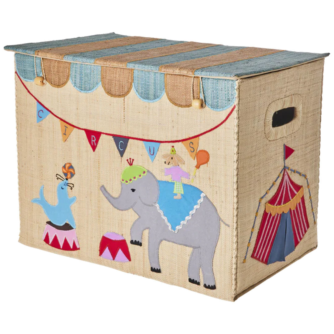 rice opbergmand raffia - circus | BSBOX-LCIRC | 