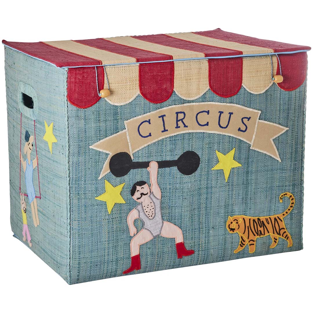 rice opbergmand raffia - circus - XL | BSBOX-XLCIRC | 