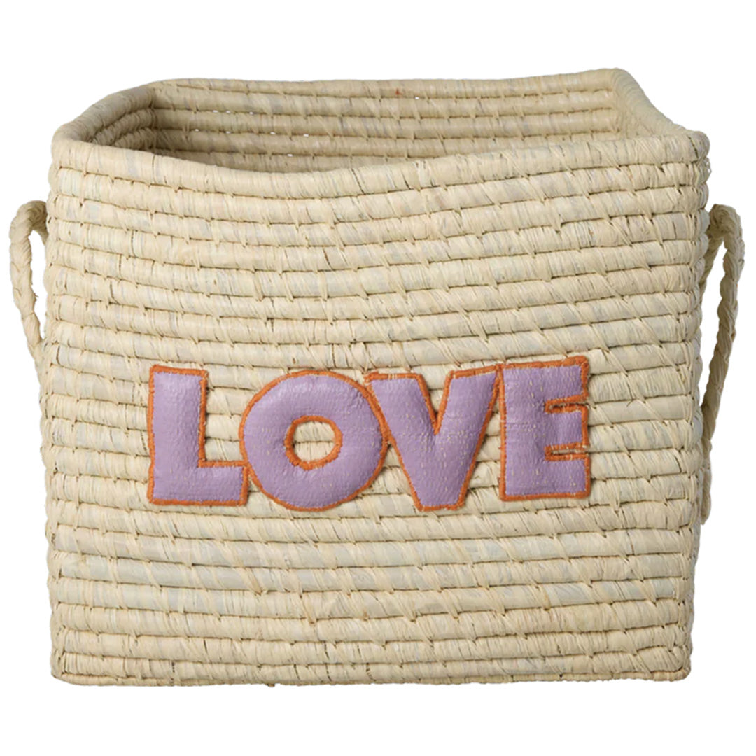 rice opbergmand raffia - love | BSRAT-30LOVE | 