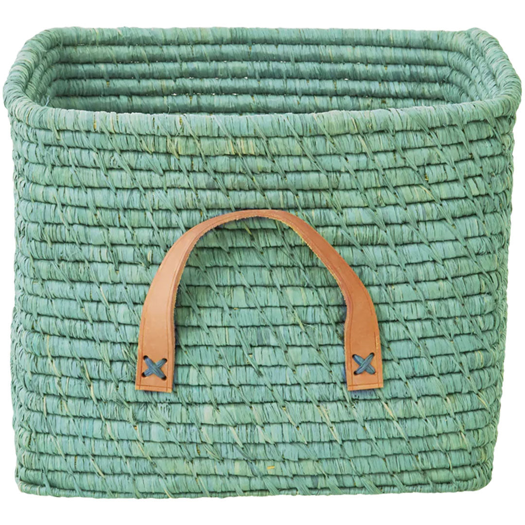 rice opbergmand raffia - mint | BSRAT-30MI | 