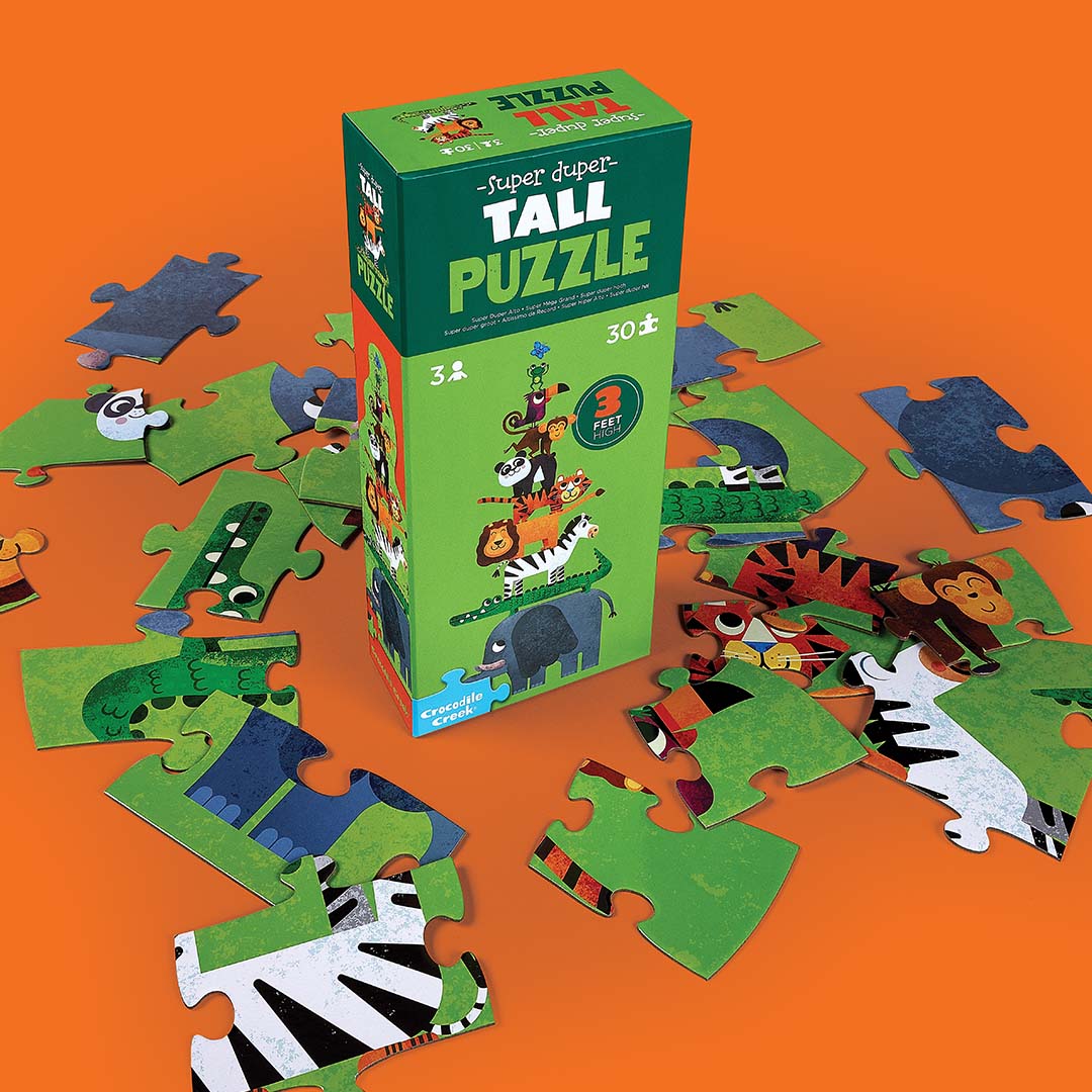 crocodile creek puzzel super duper tall -  jungle - 30st | CC40104 | 3