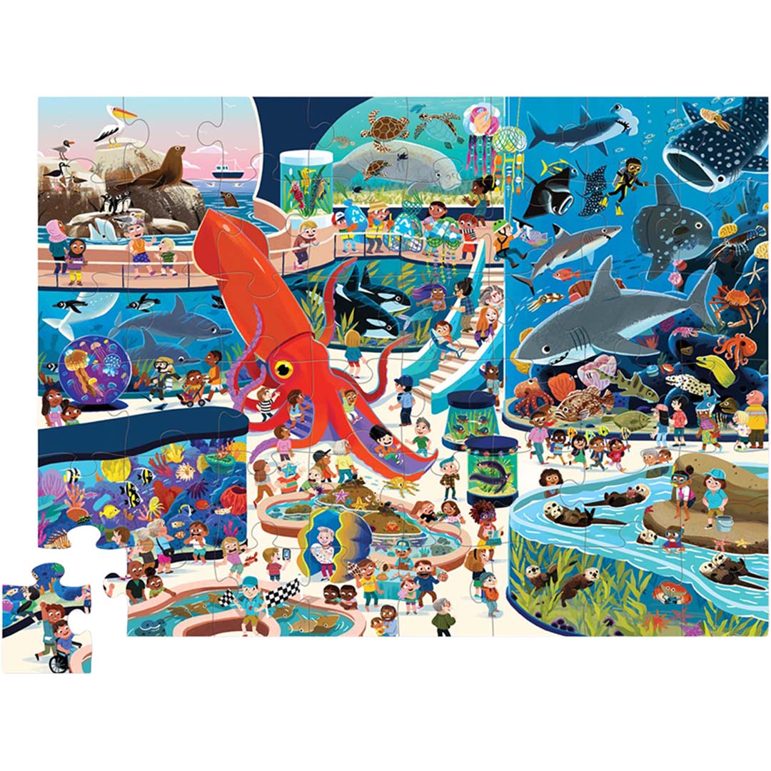 crocodile creek puzzel day at the aquarium - 60st | CC49212 | 2