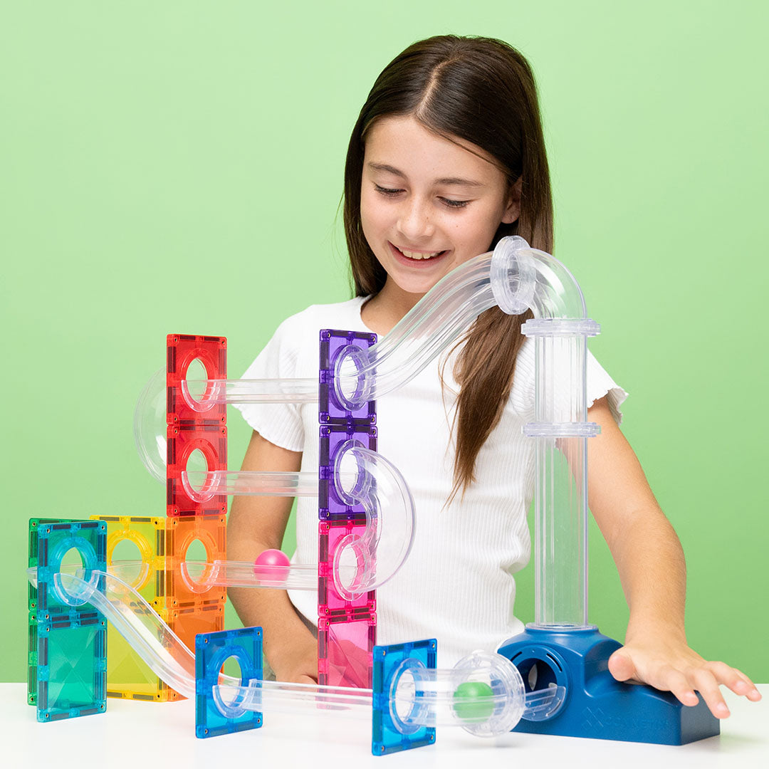 connetix magnetische tegels knikkerbaan lanceerset - 47st | CT-BA-00047-LA | 2