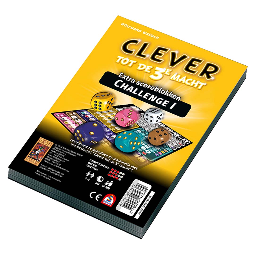 999 games scoreblokken clever tot de 3e macht challenge | 999-CLE10 | 0
