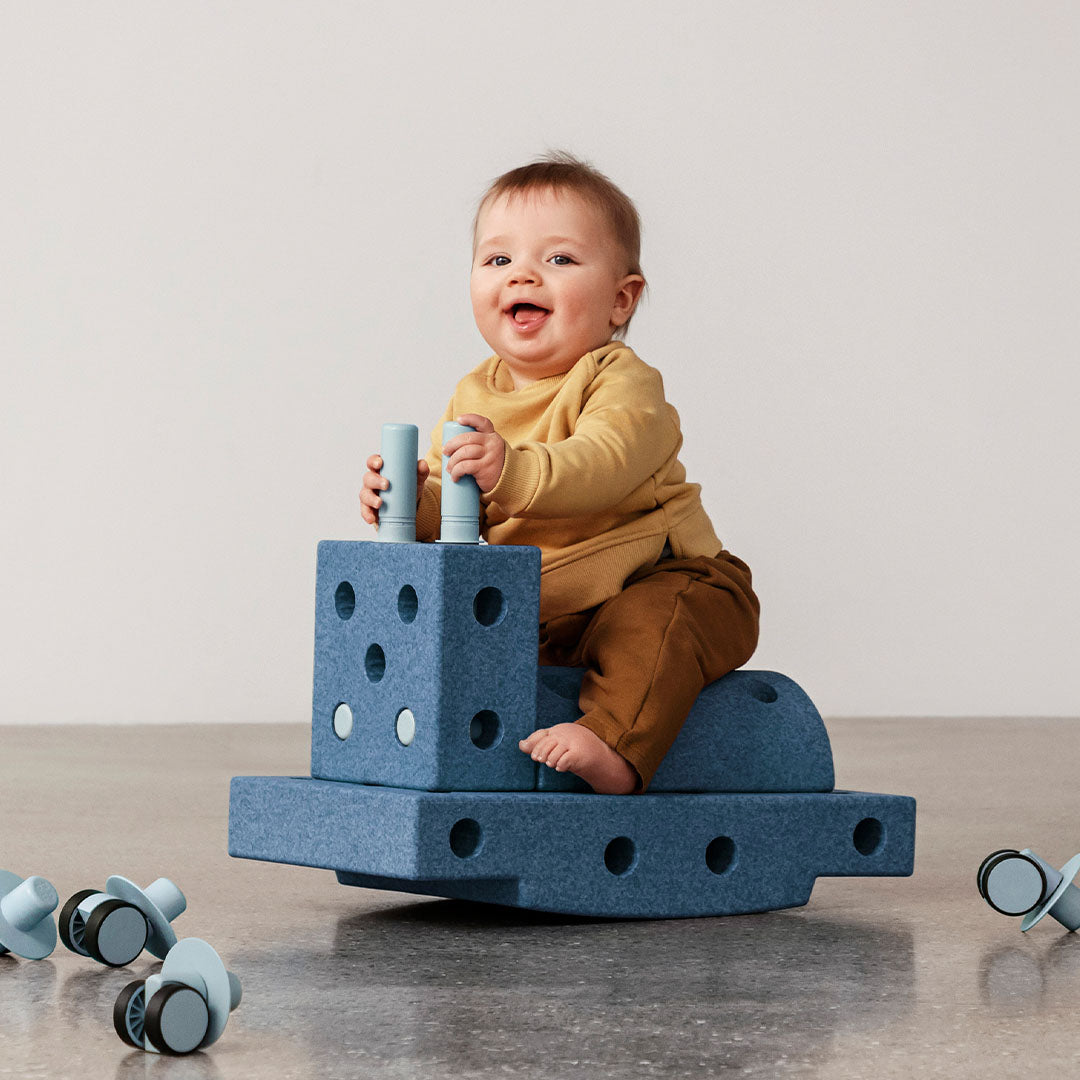 modu bouwset curiosity - blauw - 14st | M-SET-CUR-DB-SB | 2