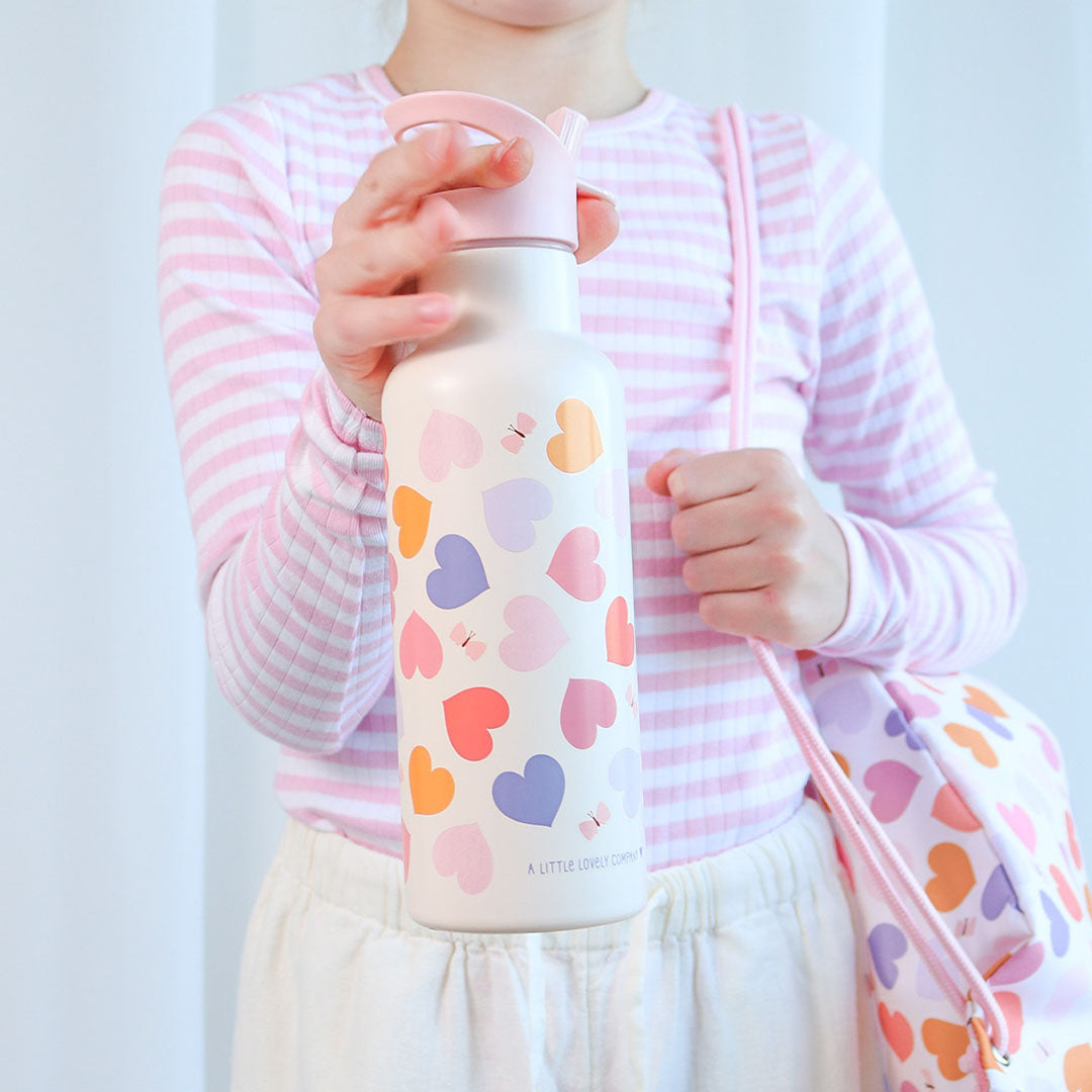 a little lovely company rvs drinkfles - hartjes - 500 ml | DBSXHE102 | 2