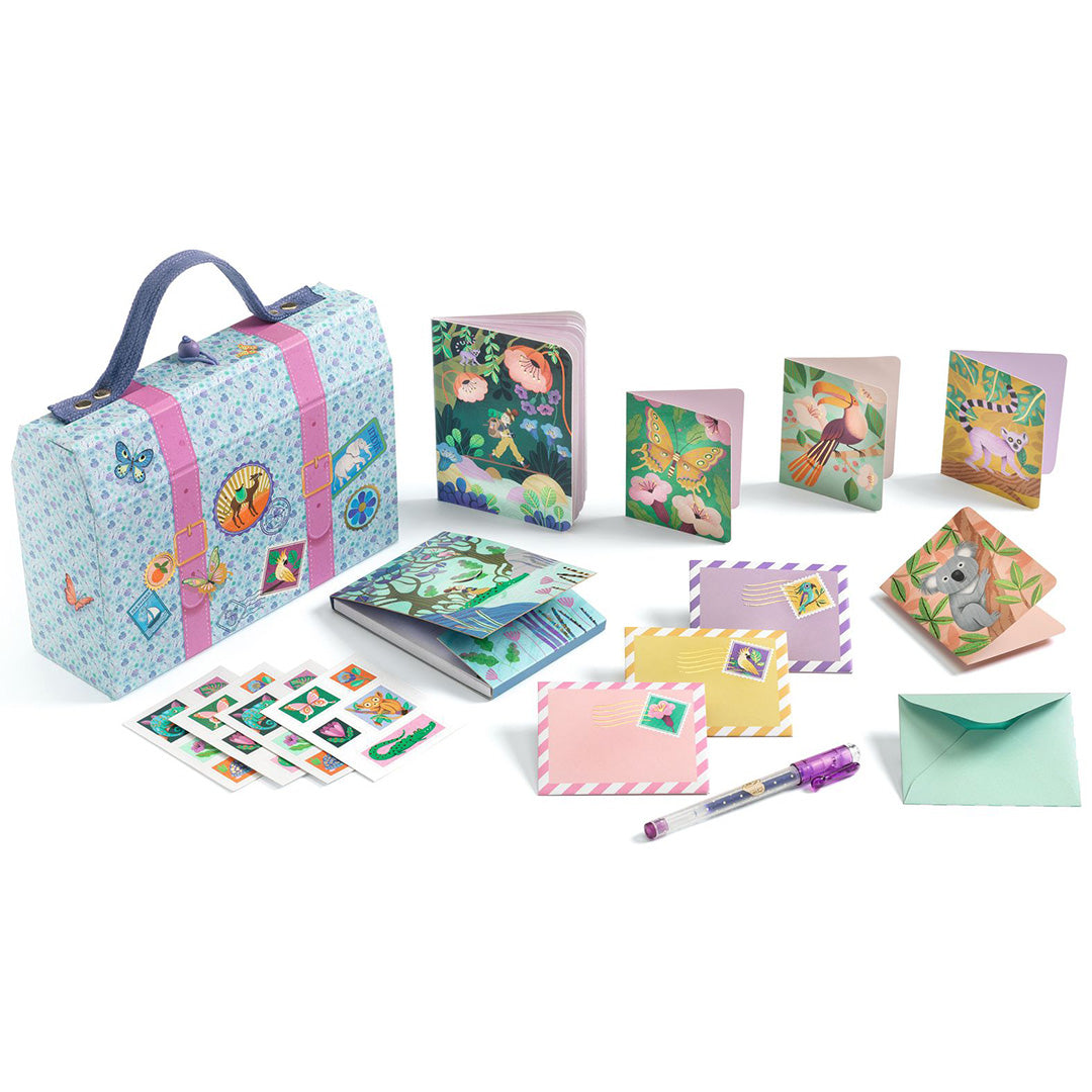 djeco stationary koffer marie - tropical garden | 2