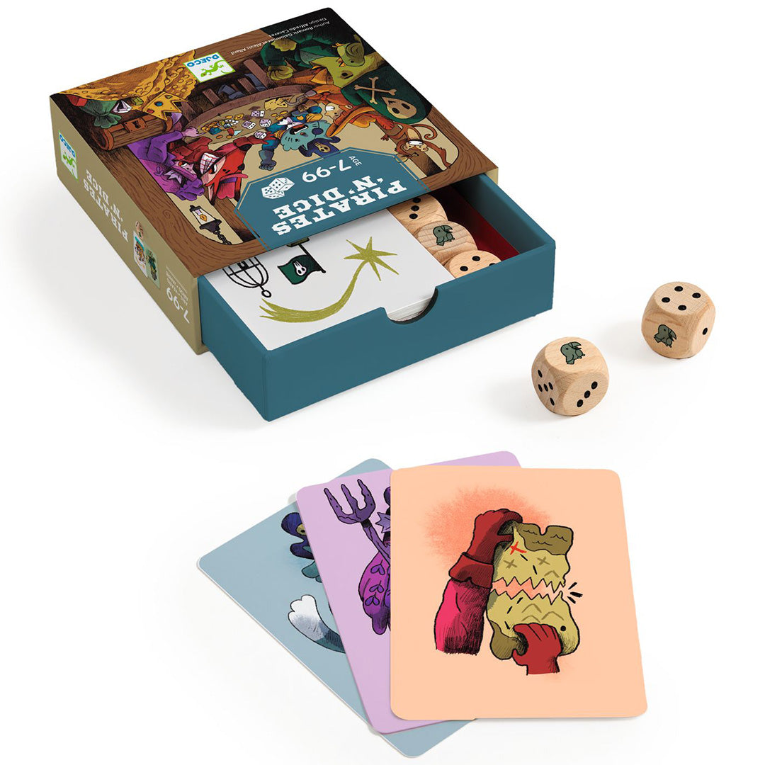 DJ00830 | djeco dobbelspel pirate 'n' dice | 2
