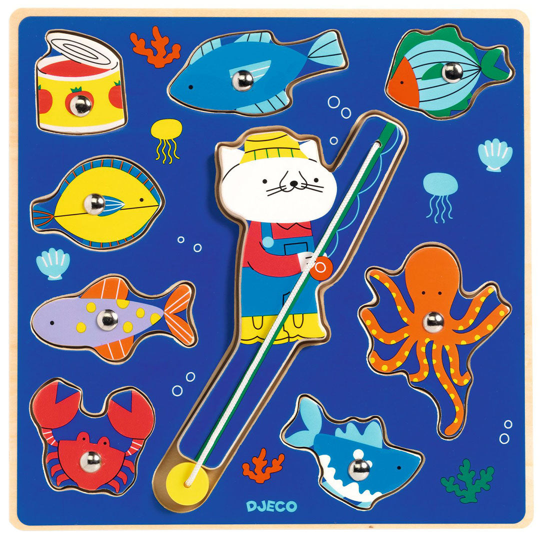 djeco magnetische puzzel puzz & fish - 9st | ilovespeelgoed
