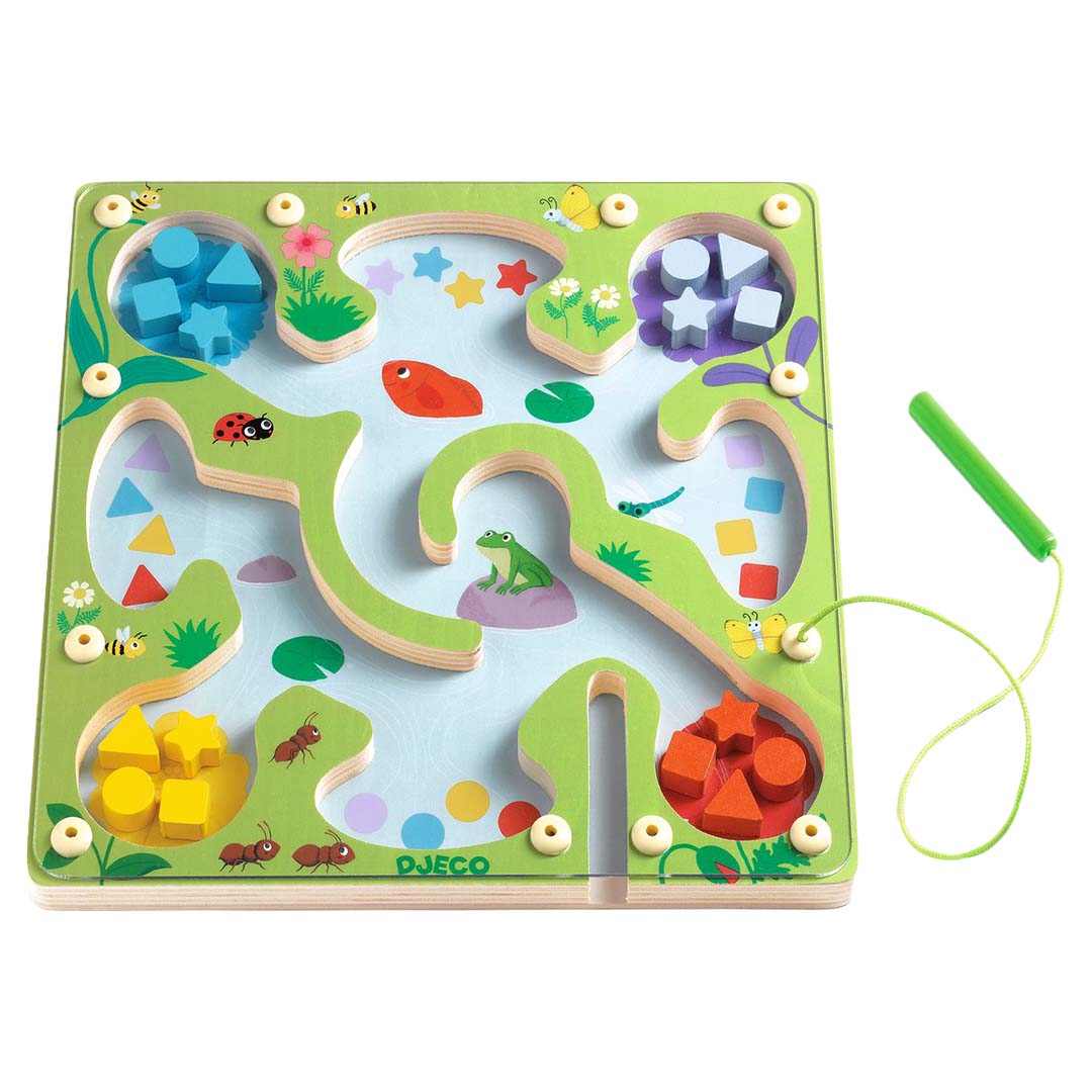 djeco magnetisch vormenspel frogymaze | DJ01614 | 3