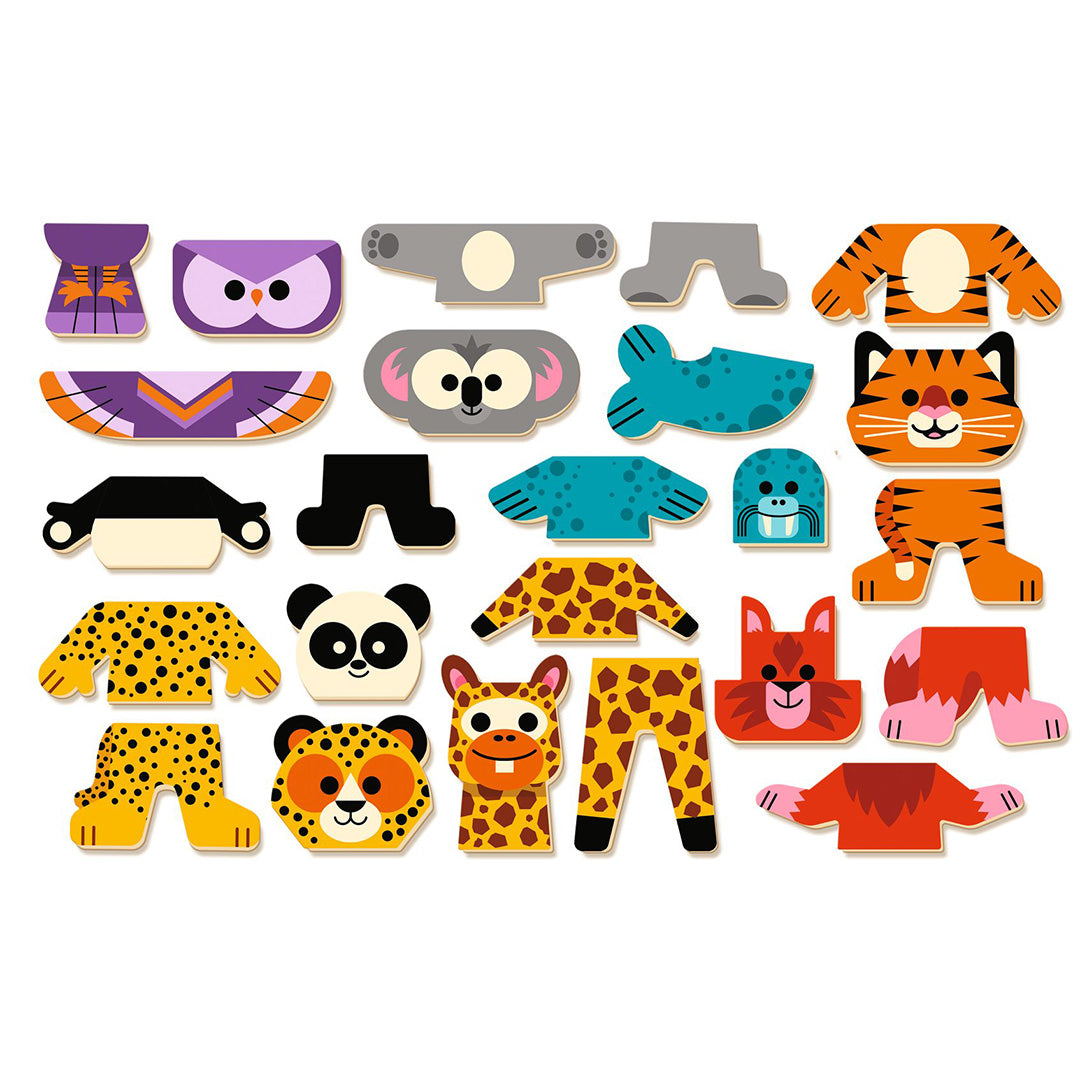 djeco magneetset inzebox mix 'n' match - 24st | ilovespeelgoed