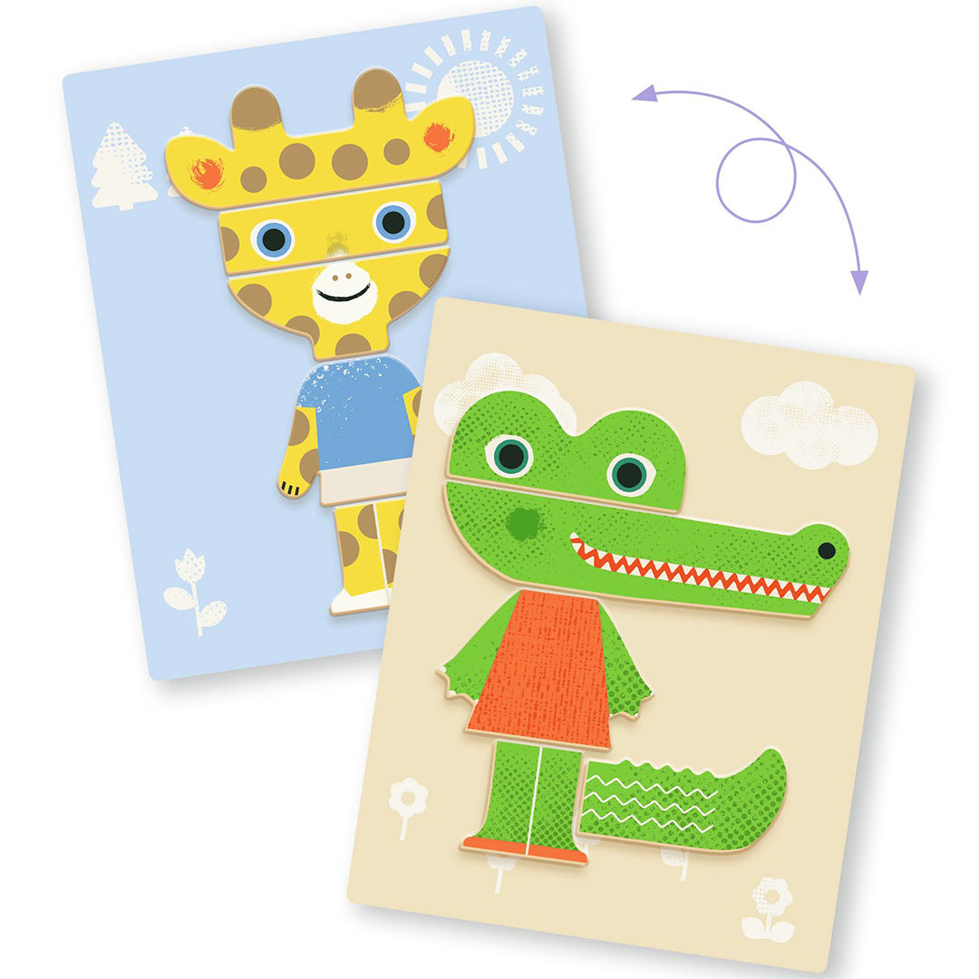 DJ03071 | djeco magneetset inzebox animals - 29st | 3