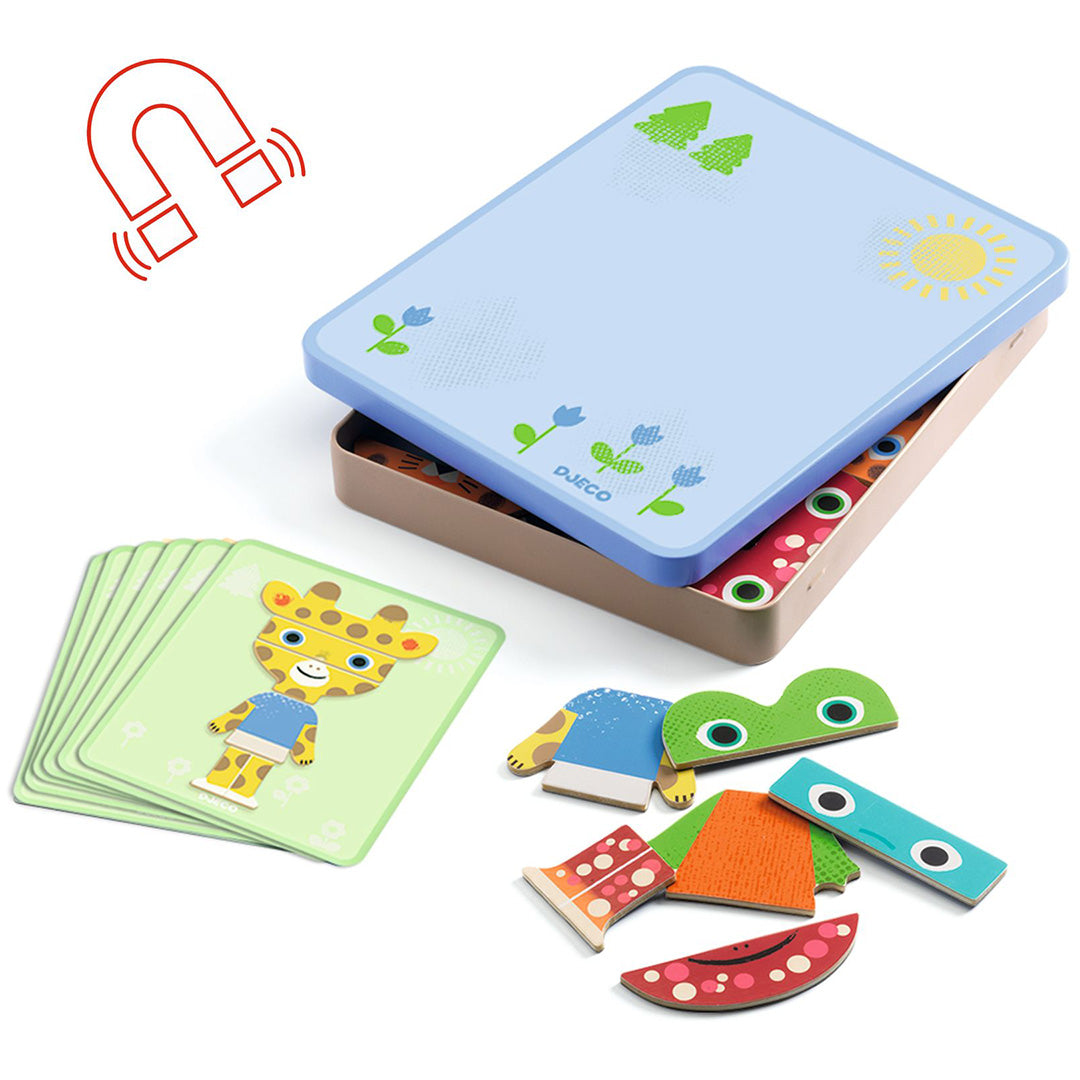 DJ03071 | djeco magneetset inzebox animals - 29st | 2