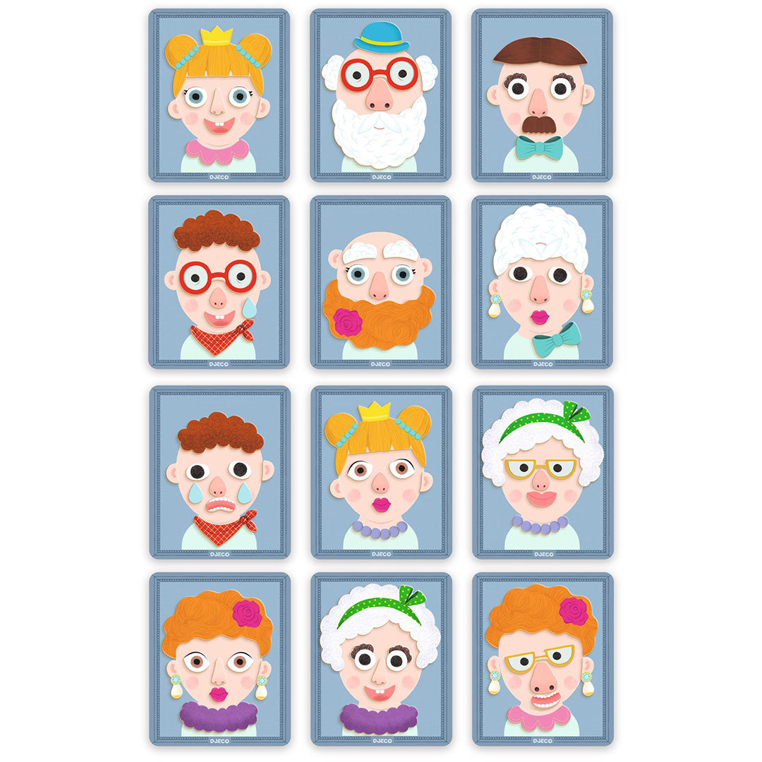 DJ03072 | djeco magneetset inzebox portraits - 39st | 5