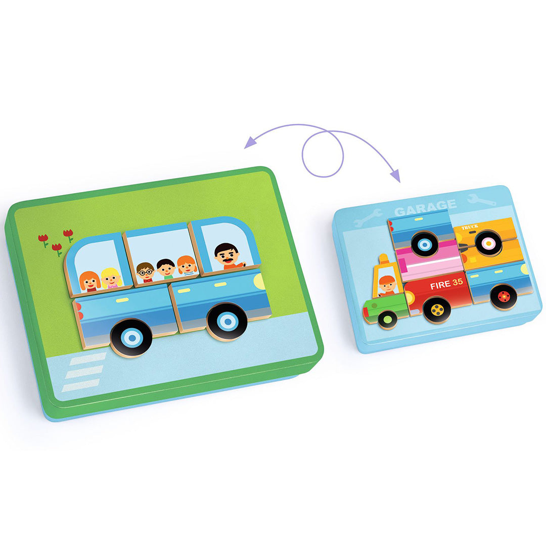 DJ03074 | djeco magneetset inzebox vehicles - 36st | 4
