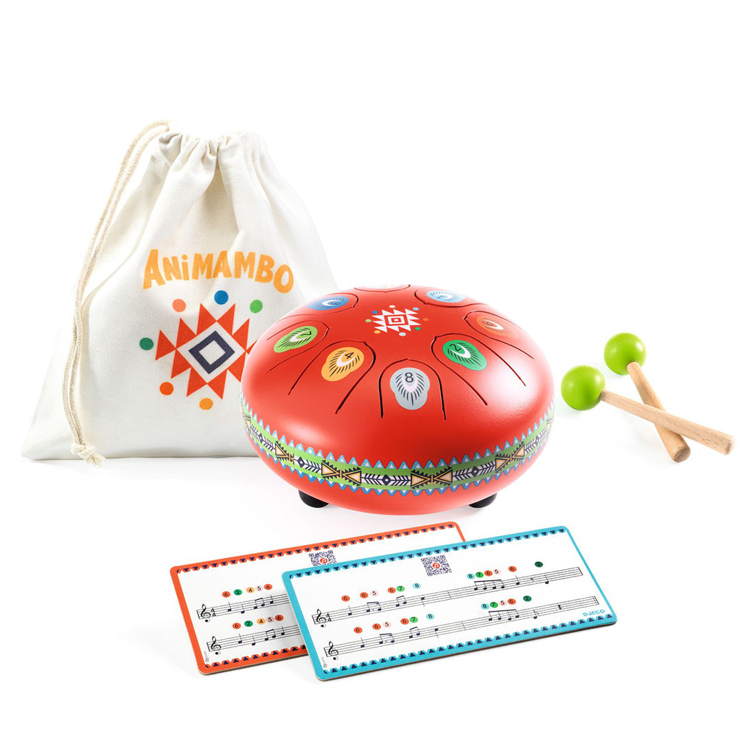 djeco tongtrommel animambo - rood | DJ06039 | 4