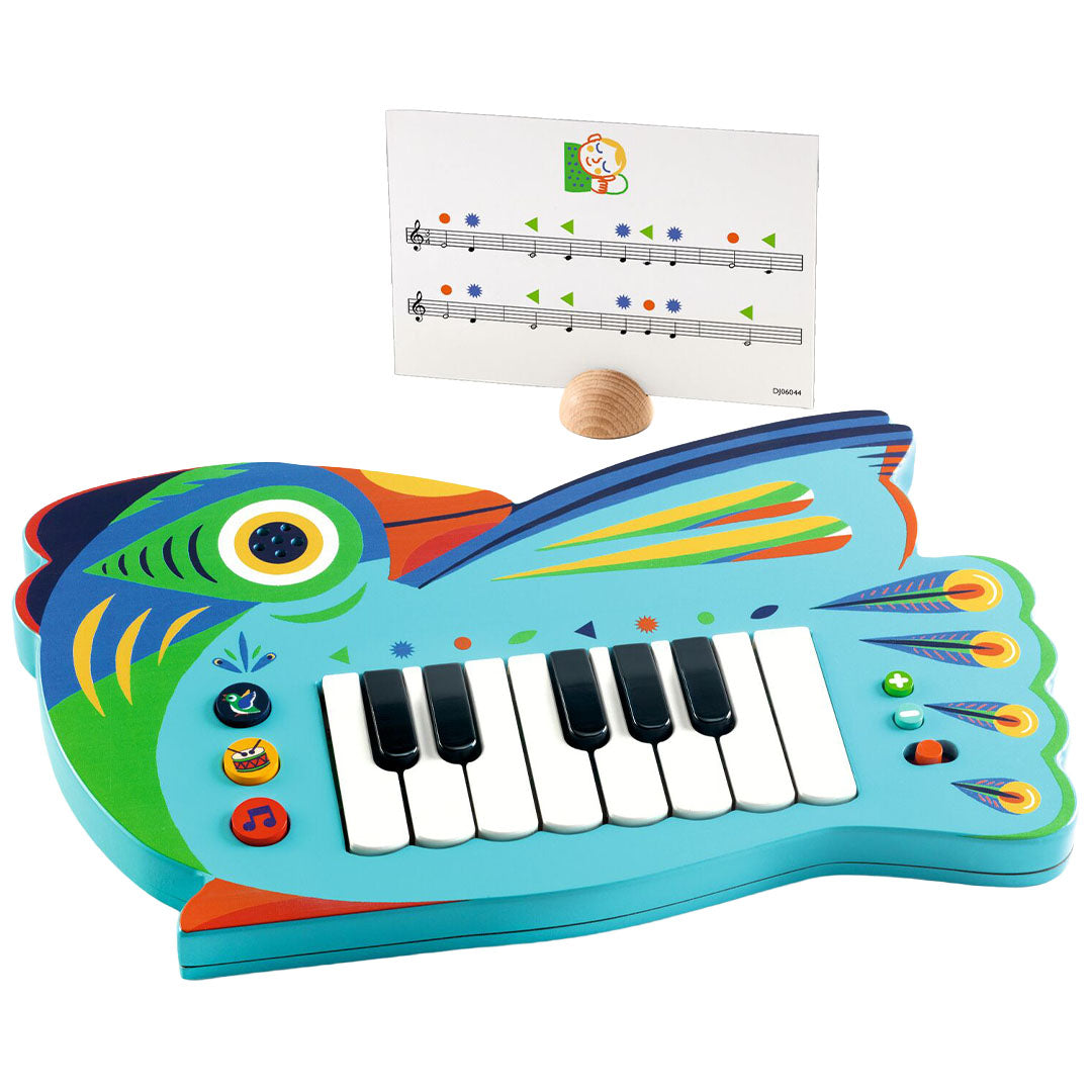 djeco keyboard vogelgeluiden