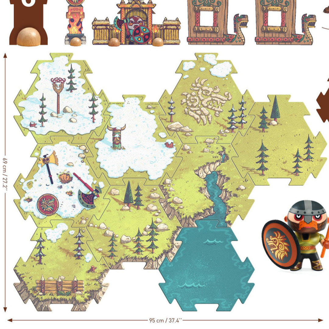 DJ06852 | djeco arty toys vloerpuzzel puzzl'up alric barbarious - 16-delig | 2