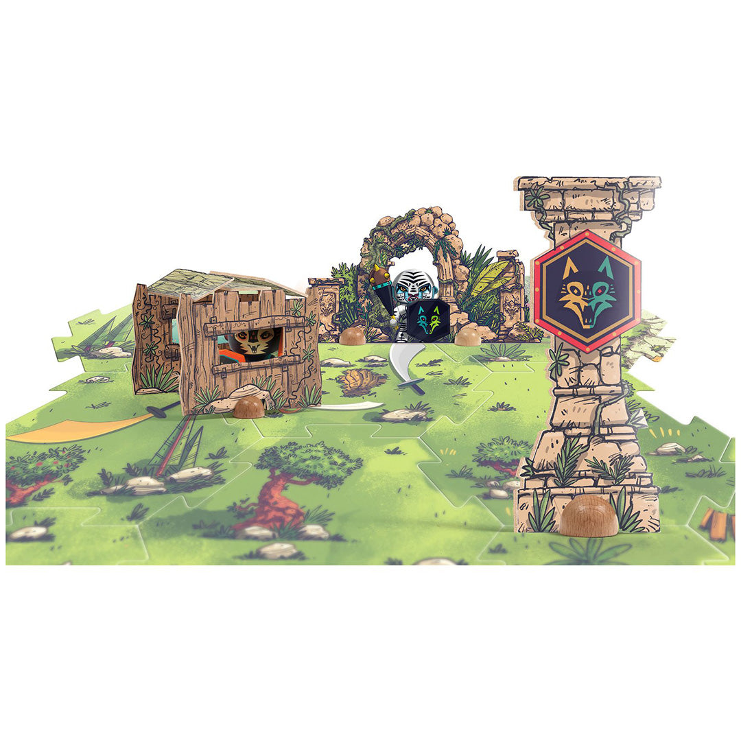 djeco arty toys vloerpuzzel puzzl'up voras furious - 18-delig | 5