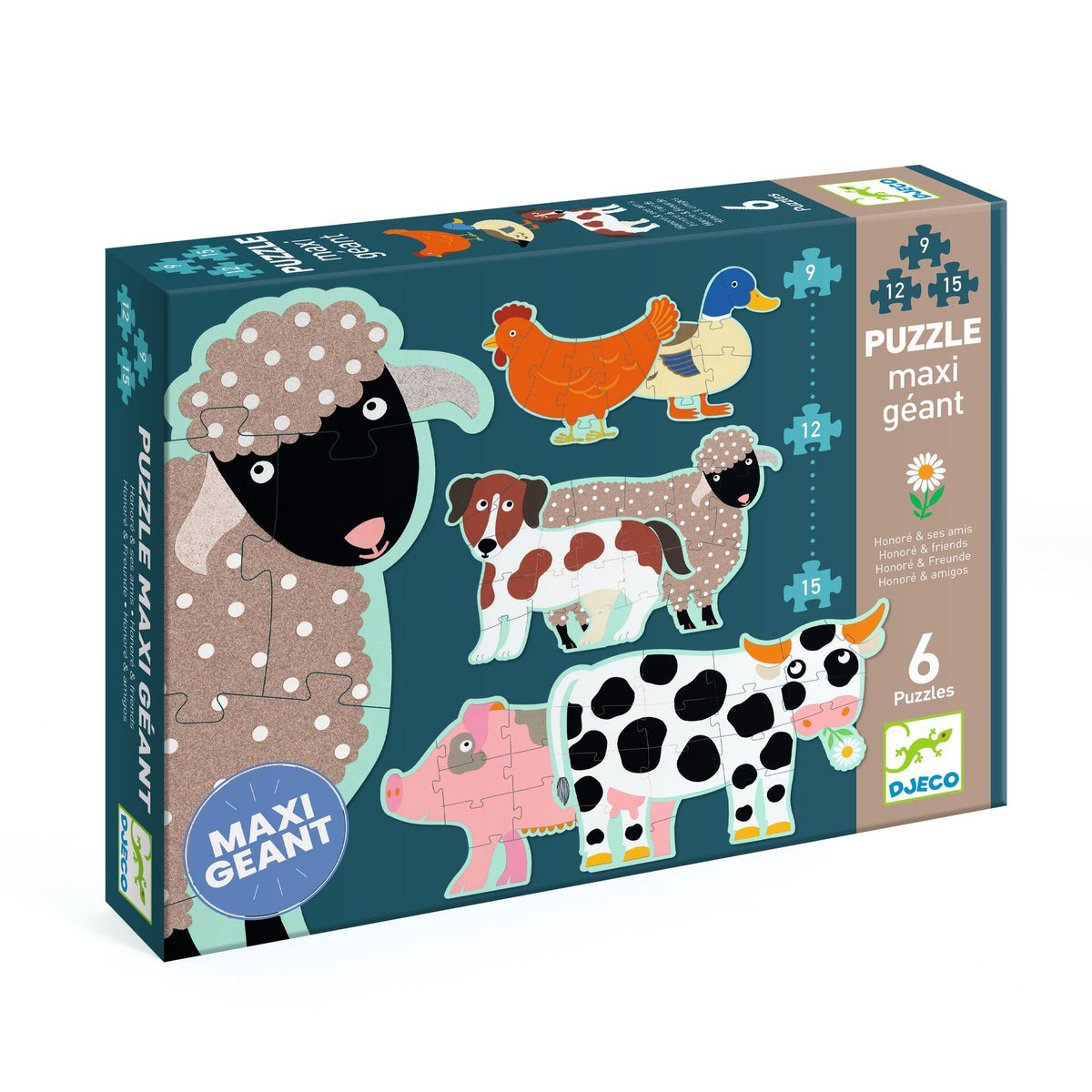 djeco puzzel honoré & vrienden 6-delig