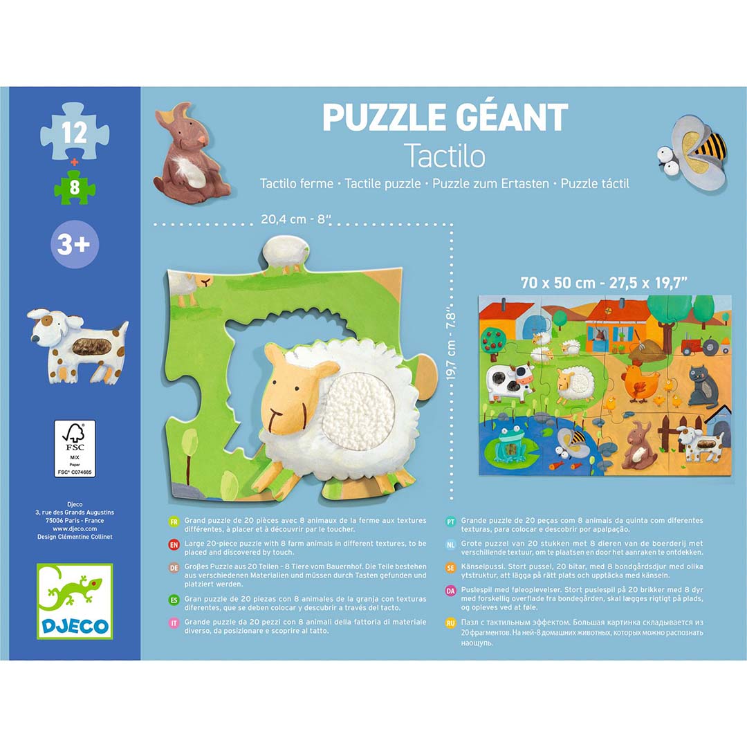 djeco sensorische puzzel boerderij - 20st
