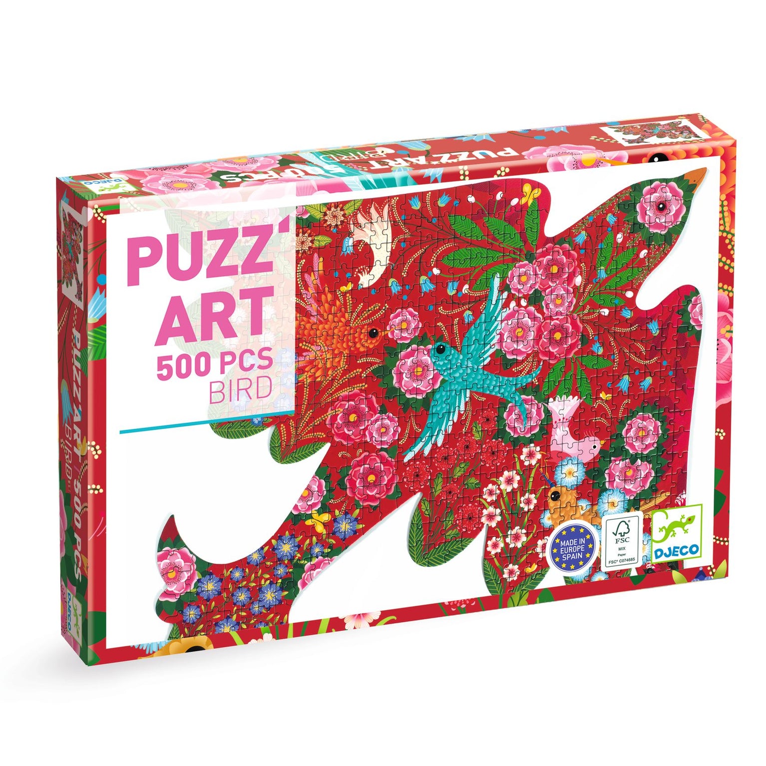 djeco puzzel puzz'art vogel - 500st