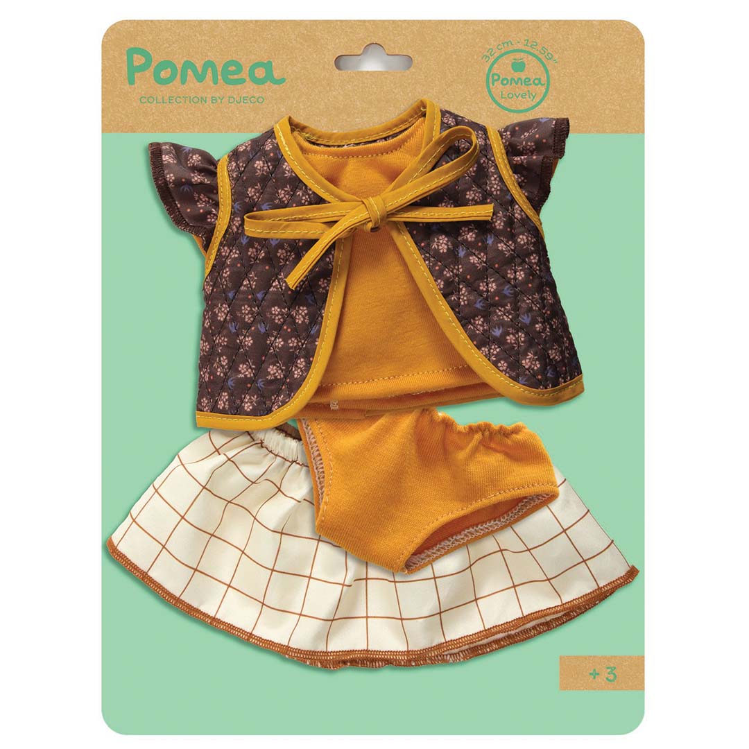 djeco poppenkledingset pomea lovely - capucine - 32 cm | DJ07775 | 2