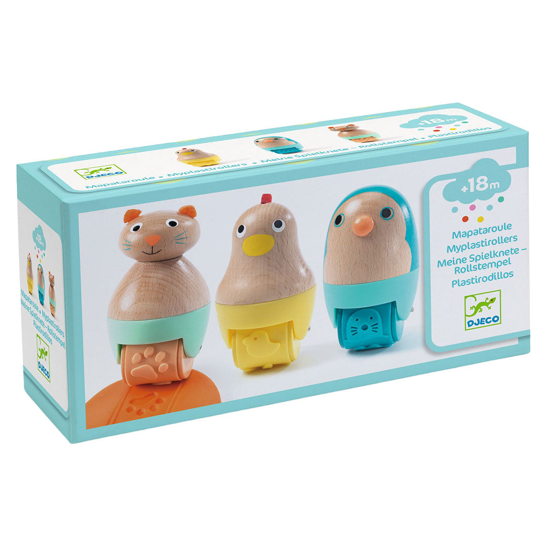djeco stempel rollers dieren - 3st